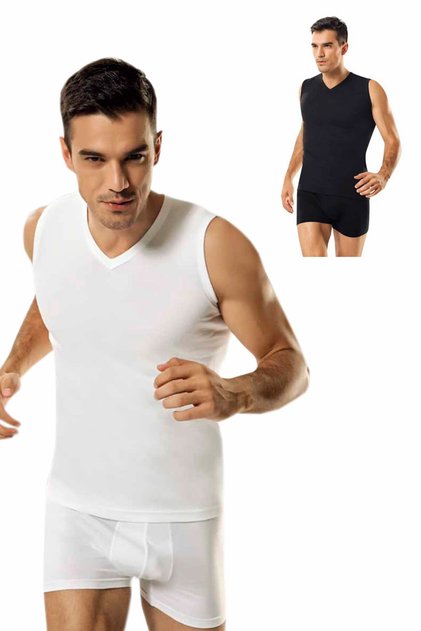 Pack of 2 V-Neck 0 Sleeve Men's Undershirt