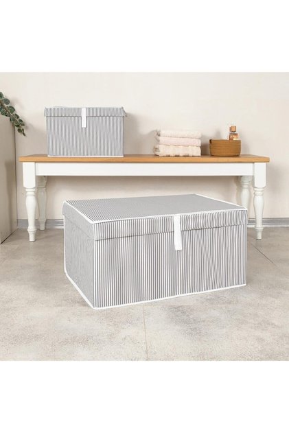 Multi-Purpose Under Base Mega Box Storage Striped 60x40x30
