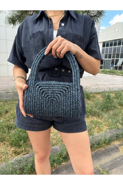 Soft Mini Jute Straw Portfolio Clutch Clutch Bag Summer Fashion