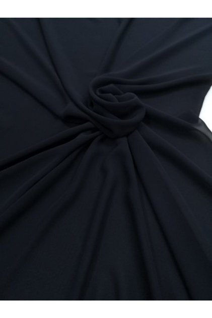 Namaz Başörtülük Şifon Kumaş: Siyah