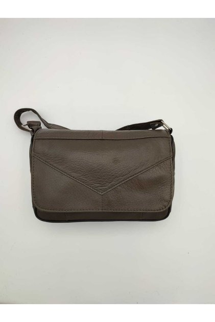 Khaki Green Genuine Leather Crossbody and Shoulder Messenger Bag