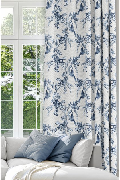Blackout Light-Proof Background Curtain. Flower Patterned Background Curtain. Digitally Printed 1St Quality Decorative Curtain.
