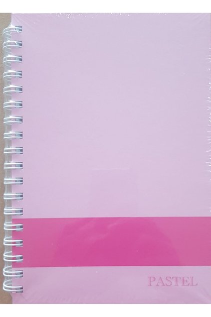 دفتر ملاحظات حلزوني بغلاف مقوى، مقاس 20×28 بوصة، بألوان الباستيل، بدون سطور (عادي)، 120 ورقة