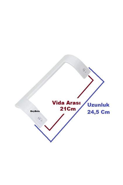 Grundig Uyumlu Buzdolabı Kapı Kolu , Model 5480, 4680 , 5580 , 4380 BEYAZ 1 ADET