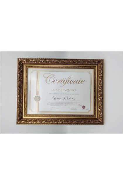 Çamlıca Sanatsal Çerçeveleri A4 21x30 Varaklı Diploma Çerçevesi