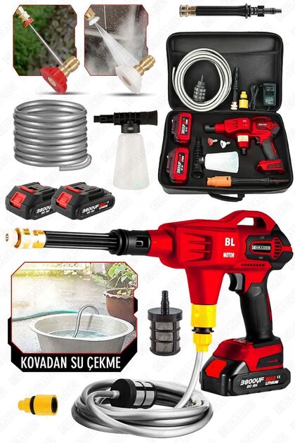 Graizer Alman 3800 Vf 30 Ah 100 Bar Kömürsüz Şarjlı Oto Yıkama