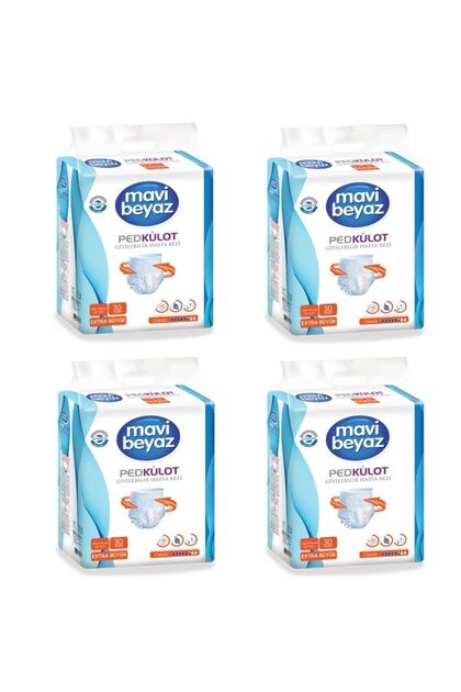Ped Külot Yetişkin Hasta Bezi Extra Büyük Boy-xlarge 30 Lu 4 Paket 120 Kullanım
