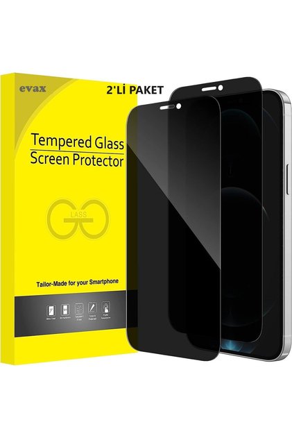[2x Guard Hayalet] iPhone 12 Pro Max Uyumlu Hayalet Tam Kaplayan Guard Serisi Cam Ekran Koruyucu