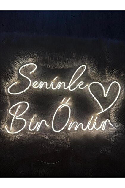 dekoraven Seninle Bir Ömür Yazı Neon Led Yazı Dekor - Fiyatı