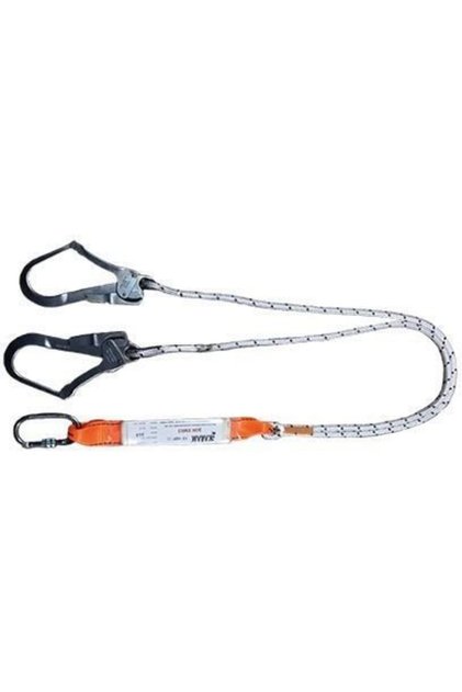 Çift Kol Şok Emicili Lanyard Statik Halatlı
karabinalı Büyük Kancalı