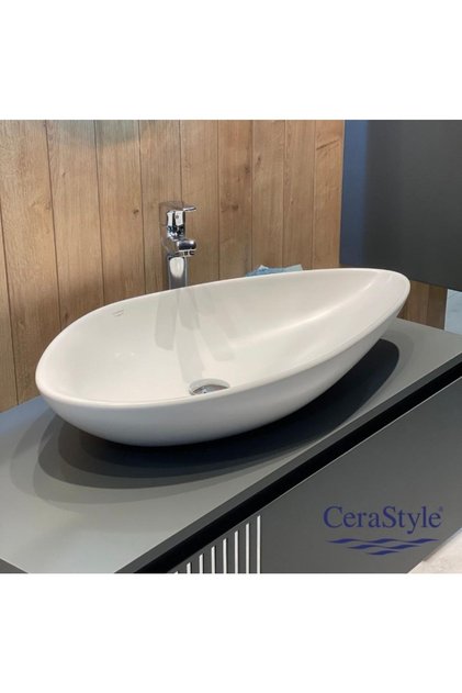 Cerastyle Olive 75 x 38 cm Tezgah Üstü Çanak Lavabo