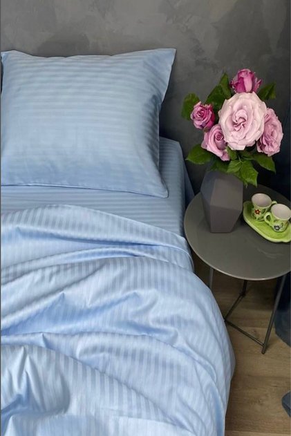 Luxury Colorful Series Single Striped Cotton Satin Elastic Sheet Set