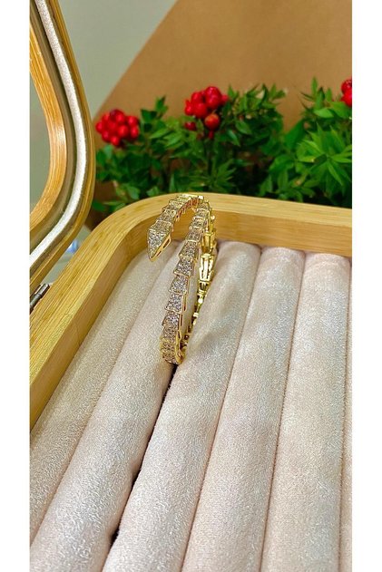 Bulgari Serpenti Model Altın Kaplama Vip Bileklik