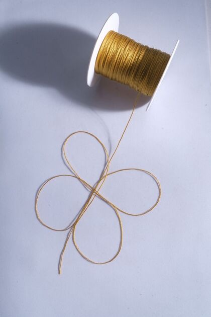 0.5 mm 100 Meter Prayer Bead String Dark Golden Yellow