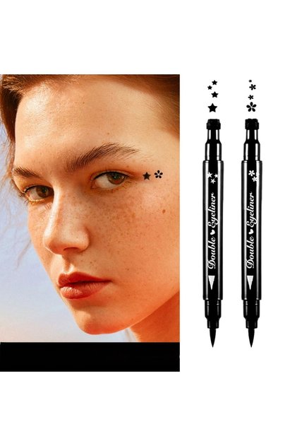 Çift taraflı yıldız ve çiçek damgalı kalem eyeliner