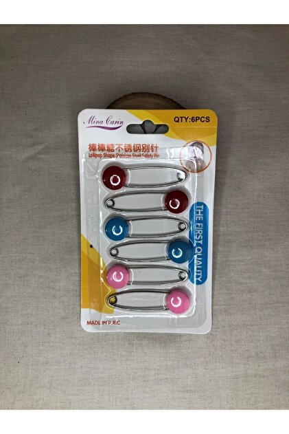 Stainless Safety Baby Safety Pin 6 Pieces