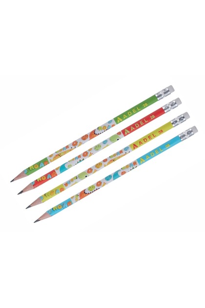 Blackline Dinosaur Round 2B Pencil with Eraser