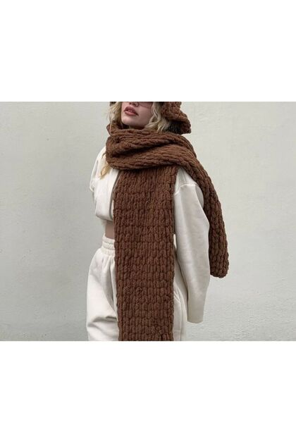 Puffy Hand Knitted Scarf (60 Different Color Options)