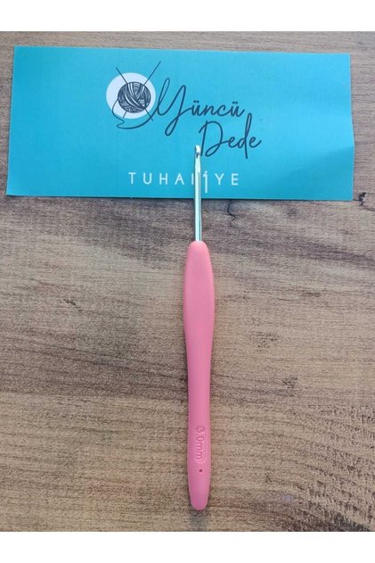 Knitting Paper Yarn Knitting Crochet for Bag Making Wool Knitting Crochet Hook with Silicone Handle 3.5 Size (3.5MM)
