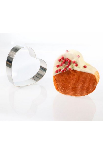 Narkalıp Stainless Steel Heart Croissant Roll Mold Size 10cm Depth 3.5cm