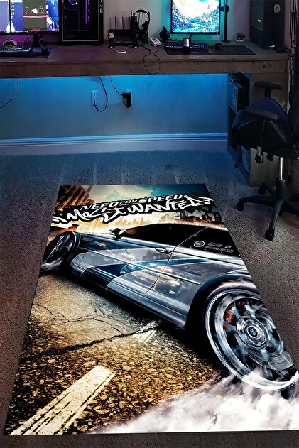Alpacarpet Kaymaz Taban Makinede Yıkanabilir Gaming Need for Speed
