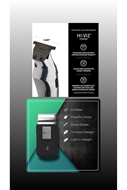 Wahl Professional Hi-Viz Trimmer, Profesyonel Sakal Kesme Makinesi