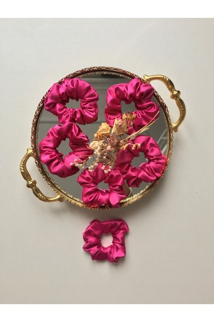 10-Piece Henna Night Gift Fuchsia Bridesmaid Satin Buckle Set
