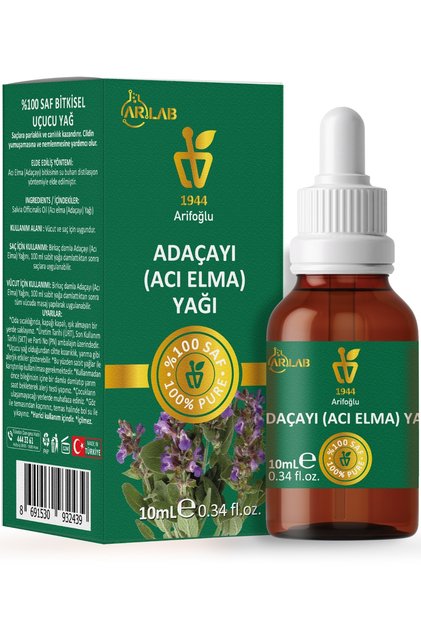 Acı Elma Adaçayı Yağı 10ml %100 Saf Arlab Arifoğlu