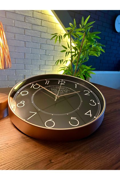 VOLANTE Modern Duvar Saatleri SIMPLEX Serisi 35 cm Ø Gerçek Cam