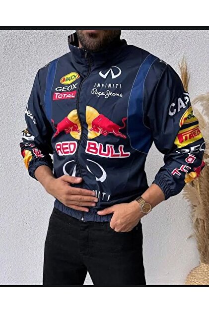 Justin RED BULL Oversize Unisex Paraşüt Ceket/Yağmurluk - Fiyatı