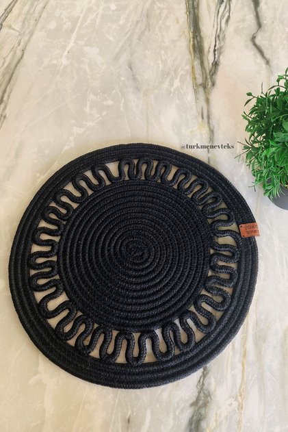 Jute, Wicker Plate, Patterned Plate, Plate Mat, Single Plate, Presentation, Decoration,