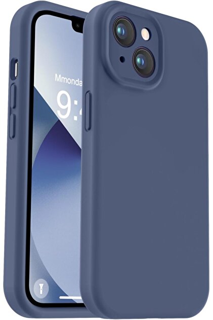 Caseji İphone 13 Uyumlu Içi Kadifeli Kamera Korumalı Lansman Kılıf