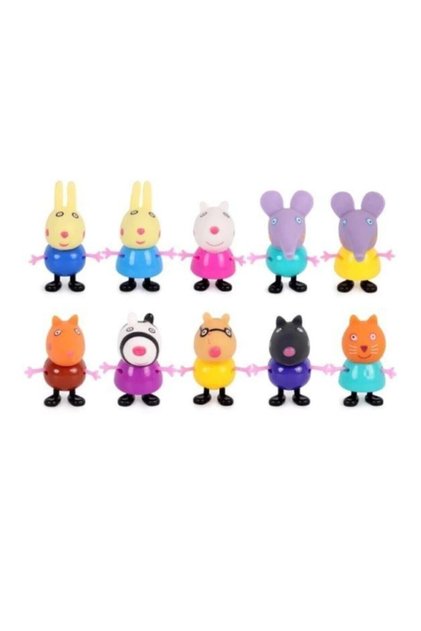 Domuz 10 Adet Set 5-10cm Aile George Anime Aksiyon Figürler