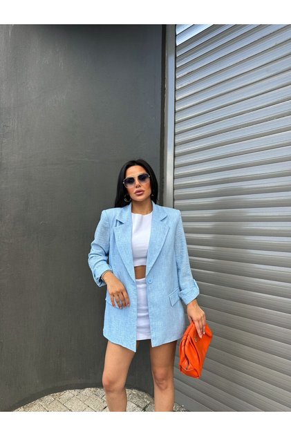 Folded Linen Jacket - Relaxed Fit