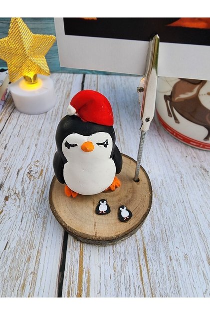 Sevimli Kawaii Penguen Not Tutucu Fotoğraf Tutucu Masaüstü Ofis Hediyesi