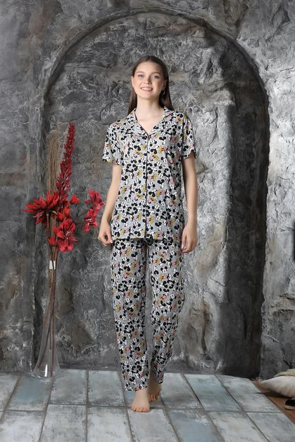 Summer Mickey Printed Short-Sleeve Pajama Set, New Season