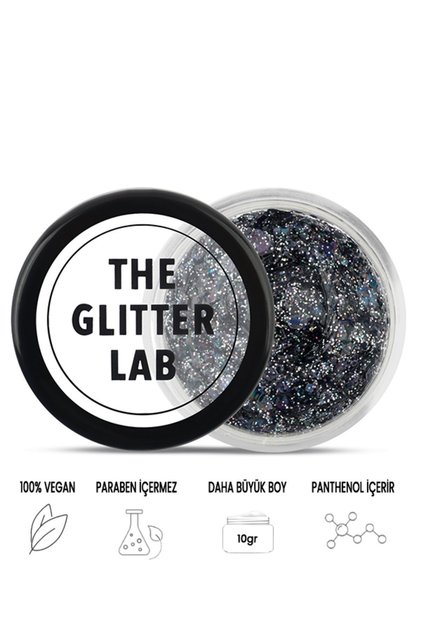 Jel Formlu Parlak Glitter - Charcoal