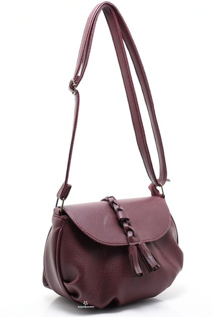 Burgundy Small Size Crossbody Women's Bag with Shoulder Strap