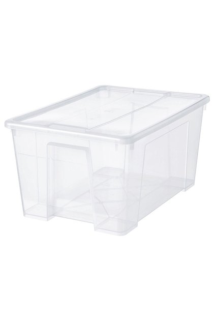 Düzenleme Kutusu Ikea Kapaklı Düzenleyici A Kalite 57x39x28 Şeffaf 45 Lt Polipropilen Plastik