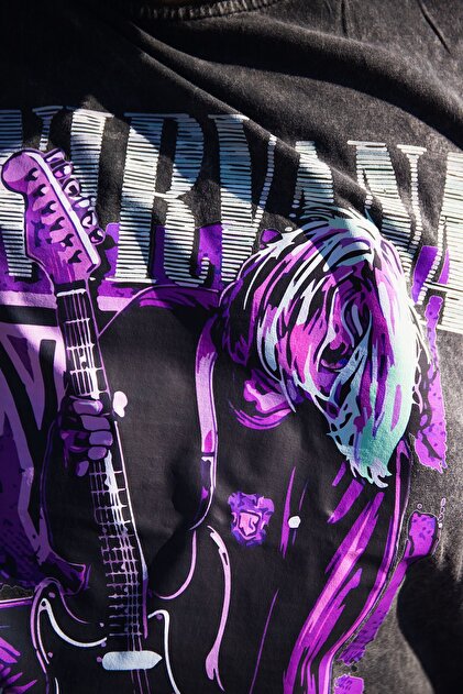 Sekizbiraltı Nirvana Kurt Cobain Baskılı 24/1 Oversize Unisex