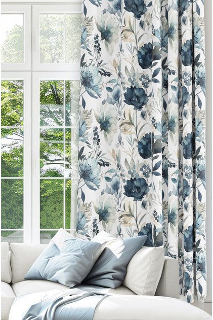 Digital Printed Background Curtain Single Wing 140 X 270 cm Edge Fold Stitched