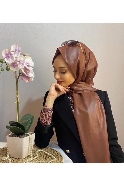 Deri Görünümlü Çift Taraflı Şal Srrderı Taba