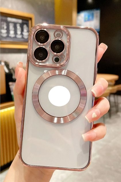 iPhone 12 Pro Max Compatible Case Magsafe Corners Colorful Transparent Camera Protected Silicone Cover