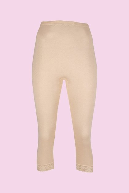 Women's Skin Ribbed Lace Mesh Knee Lengths