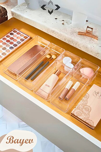 Bayev 6 Parça Lv216 Çekmece Içi Düzenleyici Banyo Makyaj Organizer