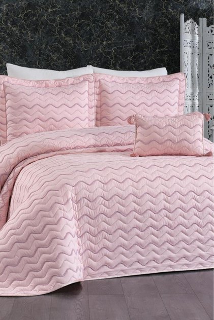 Ocean Double Bedspread 250X260 Powder