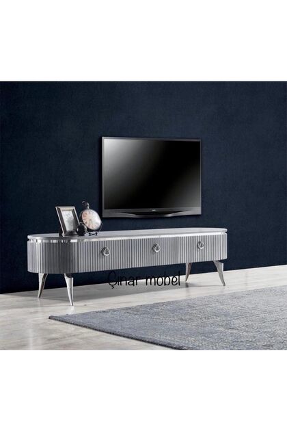 Elips Tv Ünitesi Antrasit %100 Mdf 160 Cm