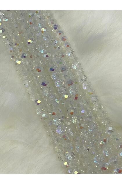 سلسلة كريستال زجاجية مقاس 8 مم (تستخدم في صناعة الملحقات والحقائب)