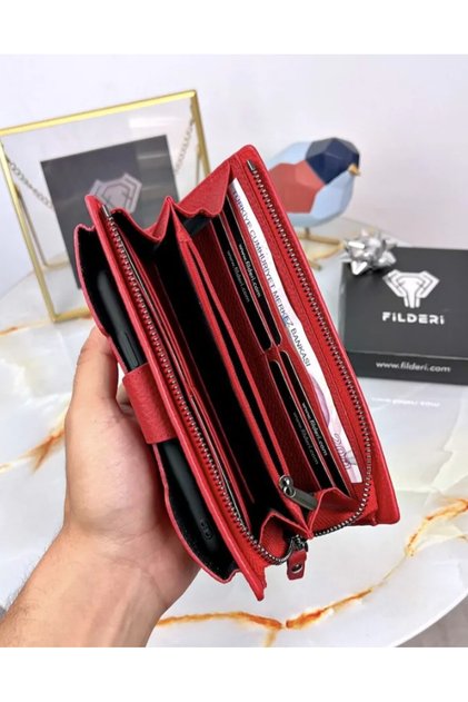 Large Compartment Wallet with Phone Compartment and Handle