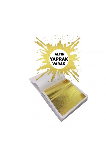 Altın Rengi Yaprak Varak 16cmx16cm - 5 Yaprak (epoksi - Hobi Uygulamaları)